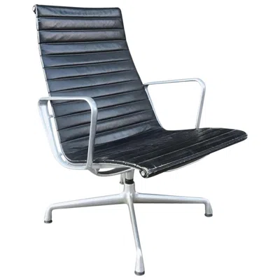 Pre-owned Charles And Ray Eames 1958, Ray & Charles Eames For Vitra Lounge Chair Ea 116 In Black Leather