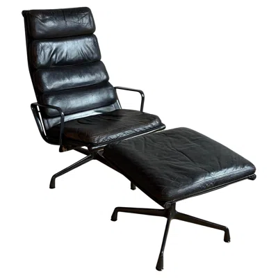 Pre-owned Charles And Ray Eames 1993 Herman Miller Eames Soft Pad Lounge Chair In Black