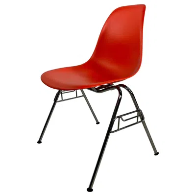 Pre-owned Charles And Ray Eames 2000s Eames Molded Plastic Side Chair In Red