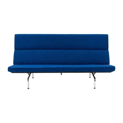 Pre-owned Charles And Ray Eames 2006 Herman Miller Compact Sofa By Ray And Charles Eames With New Blue Fabric