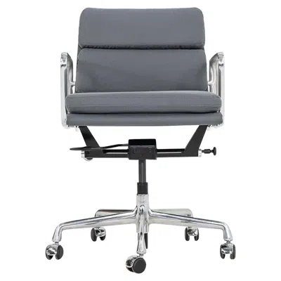 Pre-owned Charles And Ray Eames 2010s Herman Miller Eames Soft Pad Management Desk Chair In Fabric W/ Pneumatic In Gray