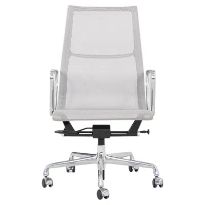 Pre-owned Charles And Ray Eames 2014 Herman Miller Eames Aluminum Executive Desk Chair, Silver Mesh (8x)