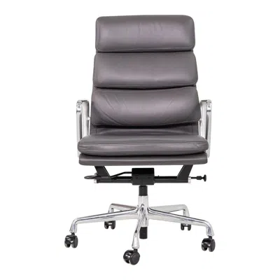 Pre-owned Charles And Ray Eames 2017 Herman Miller Eames Soft Pad Executive Desk Chair With Pneumatic Base In Gray