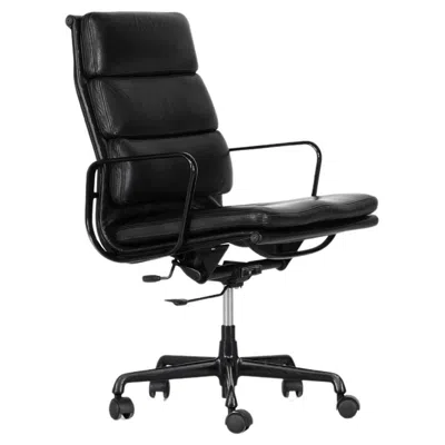 Pre-owned Charles And Ray Eames Armchair Soft Pad Chair "ea 219" Charles Ray Eames, Usa 1969. In Black