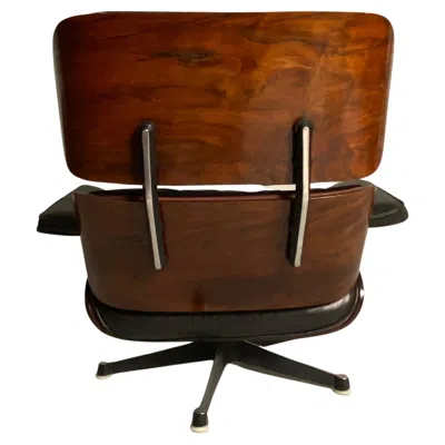 Pre-owned Charles And Ray Eames Charles Eames, Lounge Chair In Black Leather By Herman Miller