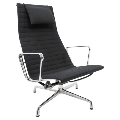 Pre-owned Charles And Ray Eames Design Classic: Eames Alu Group Ea124 Lounge Chair, Vitra, 1980s In Black