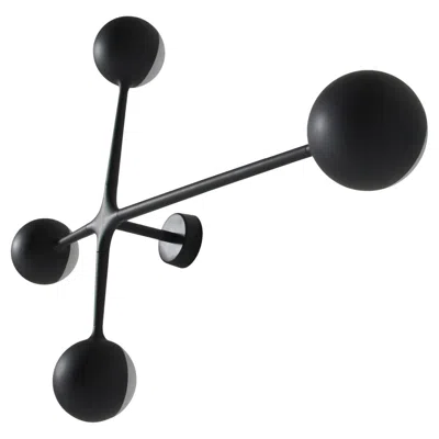 Pre-owned Charles And Ray Eames Dot Pattern Black Light Applique 4 Spheres Lamp By Cassina