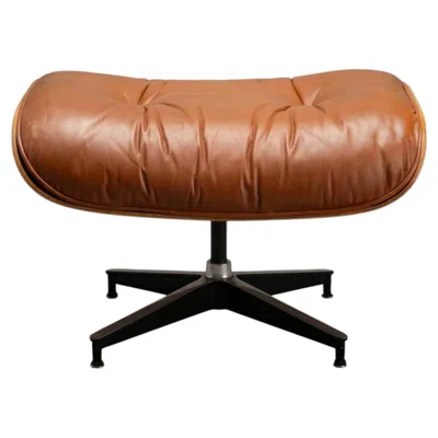Pre-owned Charles And Ray Eames Eames 671 Lounge Ottoman In Rosewood & Cognac Leather By Herman Miller In Brown