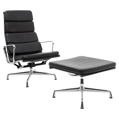 Pre-owned Charles And Ray Eames Eames Alu Group Soft Pad Lounge Set – Vitra, 2000s In Black
