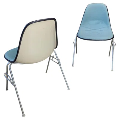 Pre-owned Charles And Ray Eames Eames Fiberglass Shell Chairs By , 1986 In Gray