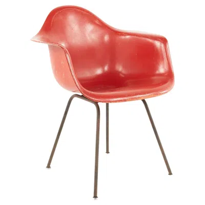 Pre-owned Charles And Ray Eames Eames For Herman Miller Mid Century Fiberglass Shell Red Chair