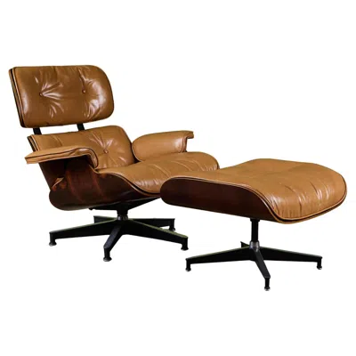 Pre-owned Charles And Ray Eames Eames Lounge Chair And Ottoman By , 1959 In Brown