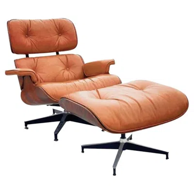 Pre-owned Charles And Ray Eames Eames Lounge Chair And Ottoman In Burnt Orange