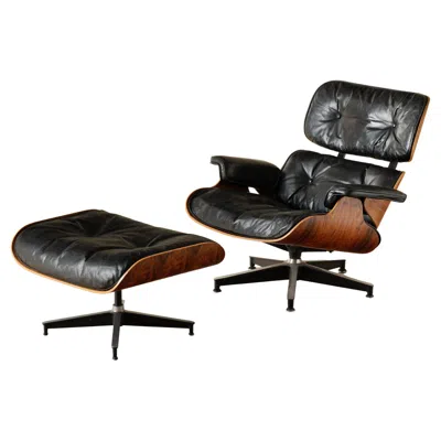 Pre-owned Charles And Ray Eames Eames Lounge Chair With Ottoman, 1950s In Black