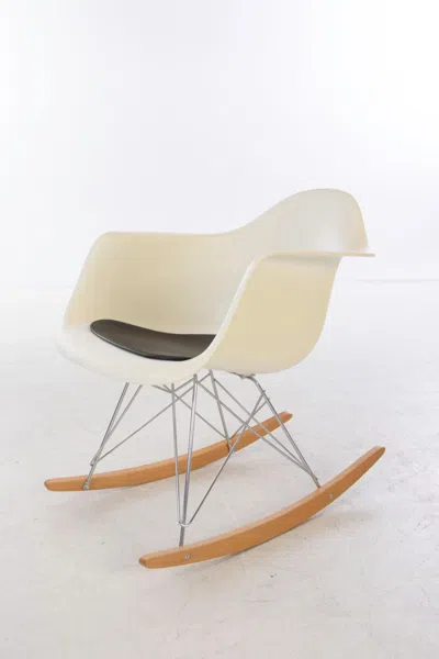 Pre-owned Charles And Ray Eames Eames Molded Armchair With Maple Rocker Base Made 2009 By Vitra In Brown
