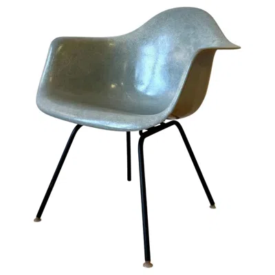Pre-owned Charles And Ray Eames Eames Molded Fiberglass Armchair For Herman Miller (seafoam Green) In Gray
