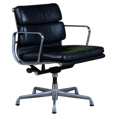 Pre-owned Charles And Ray Eames Eames Soft Pad Management Chair By Herman Miller, Black Leather