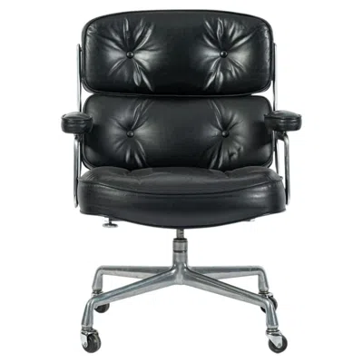 Pre-owned Charles And Ray Eames Eames Time Life Executive Chair Herman Miller Black Leather Office Chair 1981
