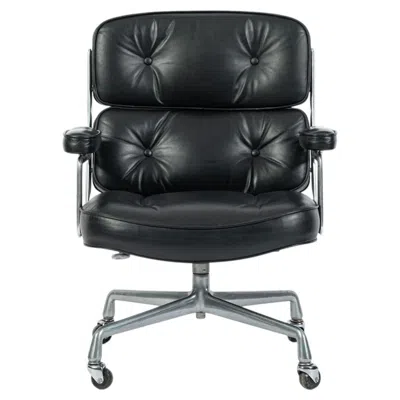 Pre-owned Charles And Ray Eames Eames Time Life Executive Lobby Chair Herman Miller Black Leather Office Chair