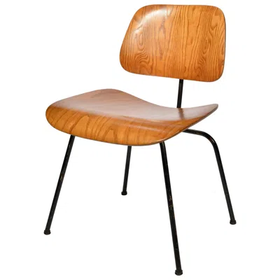 Pre-owned Charles And Ray Eames Early Charles & Ray Eames For Herman Miller Dcm Chair In Oak, 1953 In Brown