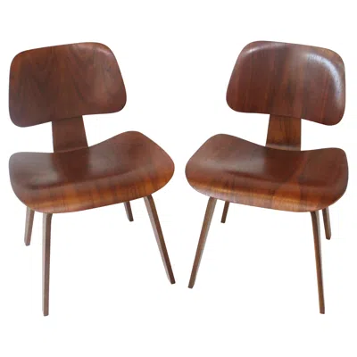 Pre-owned Charles And Ray Eames Early Eames Bent Walnut Dcw For Herman Miller In Brown