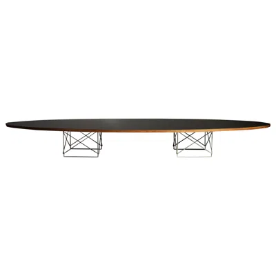 Pre-owned Charles And Ray Eames Charles & Ray Eames Early Etr "surfboard" Coffee Table, 1950s In Brown