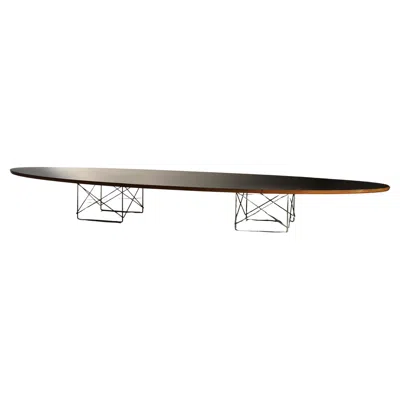 Pre-owned Charles And Ray Eames Charles & Ray Eames Early Etr "surfboard" Coffee Table, 1950s In Brown