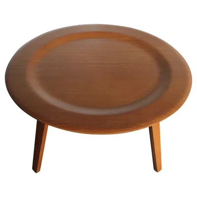 Pre-owned Charles And Ray Eames Early Production "ctw" Molded Plywood Coffee Table By Charles & Ray Eames In Brown