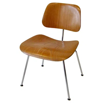 Pre-owned Charles And Ray Eames Fine Charles Eames For Evans Sold By Herman Miller Ash Grain Dcm Dining Chair In Brown