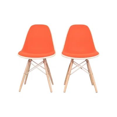 Pre-owned Charles And Ray Eames Charles & Ray Eames For Herman Miller Dsw Shell Side Chairs, Pair In Brown