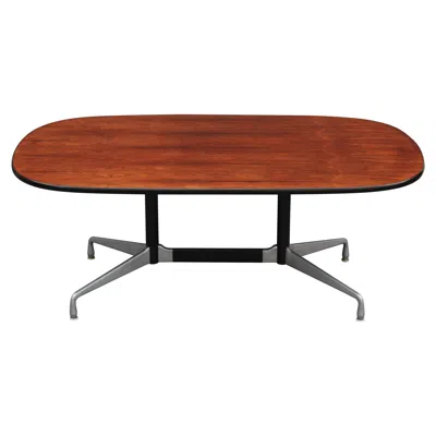 Pre-owned Charles And Ray Eames Charles & Ray Eames For Herman Miller Restored Rosewood Conference Dining Table In Brown