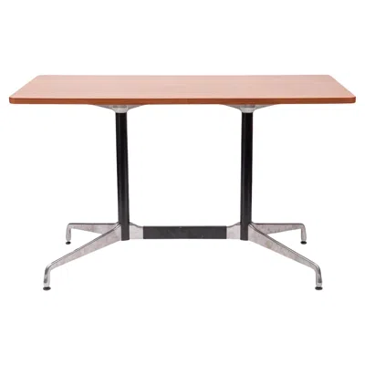 Pre-owned Charles And Ray Eames For Herman Miller Walnut & Steel Conference Table In Brown