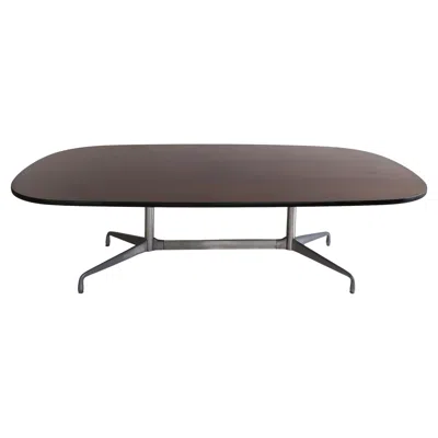 Pre-owned Charles And Ray Eames Charles & Ray Eames For Herman Miller Wood Conference Or Dining Table, Usa 1960s In Brown