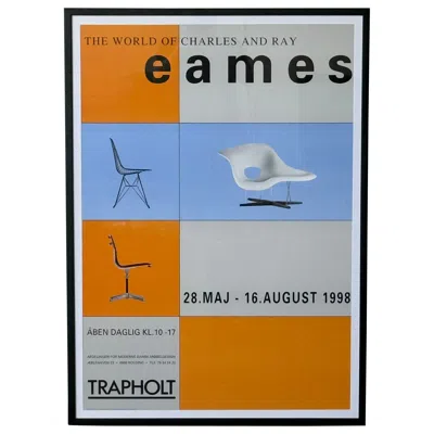 Pre-owned Charles And Ray Eames Framed Eames Poster From Trapholt Museum (denmark) Exhibition In Brown