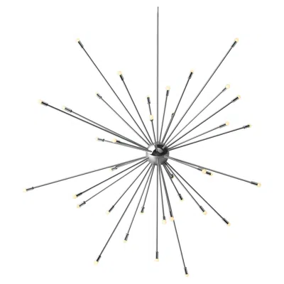 Pre-owned Charles And Ray Eames Galaxy Aluminium 120 Cm Pendant Lamp By Cassina In Transparent