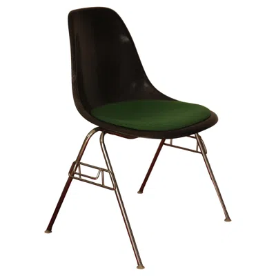 Pre-owned Charles And Ray Eames Charles & Ray Eames Herman Miller Dss Original Fibreglass Stacking Chair 1980s In Black