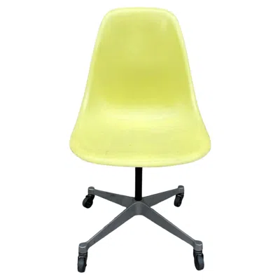 Pre-owned Charles And Ray Eames Herman Miller Eames Pscc Swivel Desk Chair In Yellow