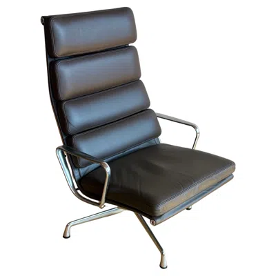 Pre-owned Charles And Ray Eames Herman Miller Eames Soft Pad Lounge Chair -dark Brown