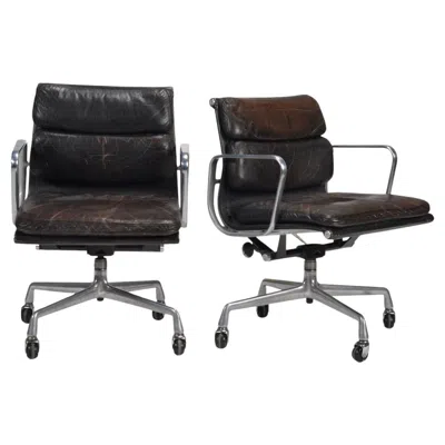Pre-owned Charles And Ray Eames Herman Miller Eames Soft Pad Management Desk Chair - 5 Available In Black
