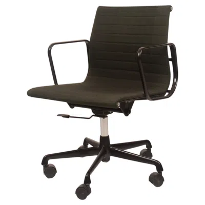 Pre-owned Charles And Ray Eames Charles & Ray Eames Late 20th-century Black Aluminum Office Chair For Icf