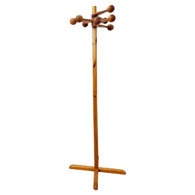 Pre-owned Charles And Ray Eames Midcentury Coat Hanger In Pine, Sweden, 1970s Pair Available, Sold Individually In Brown