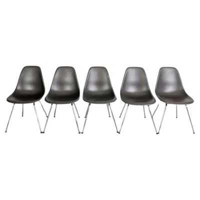 Pre-owned Charles And Ray Eames Original 5er Set Vitra Charles & Ray Eames Side Chair Stuhl Grau In Gray