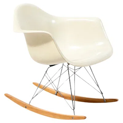 Pre-owned Charles And Ray Eames Original Vintage Charles & Ray Eames Rar Rocking Chair For Herman Miller In Brown