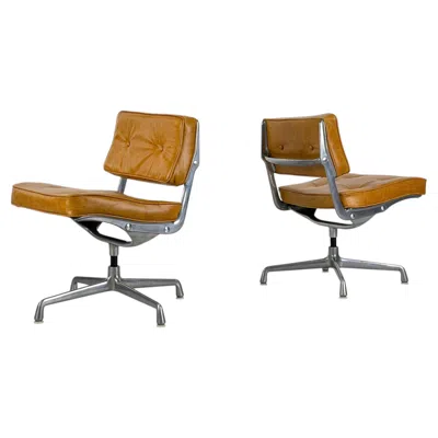 Pre-owned Charles And Ray Eames Pair Of Intermediate Chair Es101 By Charles & Ray Eames For Herman Miller-1960s In Brown