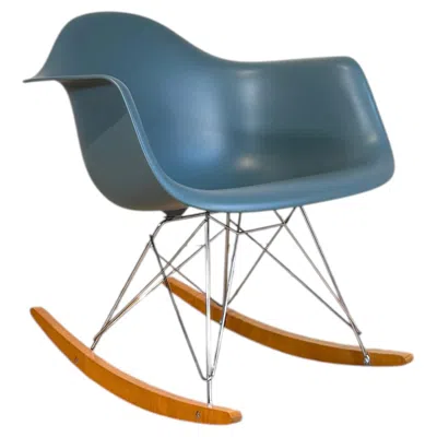 Pre-owned Charles And Ray Eames Rar Rocking Chair By Charles & Ray Eames For Vitra, Light Blue