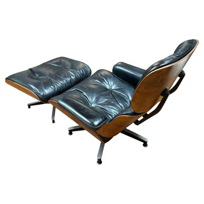 Pre-owned Charles And Ray Eames Rare 1964 Rosewood Herman Miller Eames Lounge Chair & Ottoman W/original Receipt In Brown