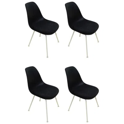 Pre-owned Charles And Ray Eames Set Of 4 Signed Eames Herman Miller Shell Chairs In Black