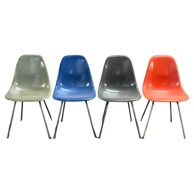 Pre-owned Charles And Ray Eames Set Of Four Herman Miller Eames Fiberglass Dining Chairs In Brown