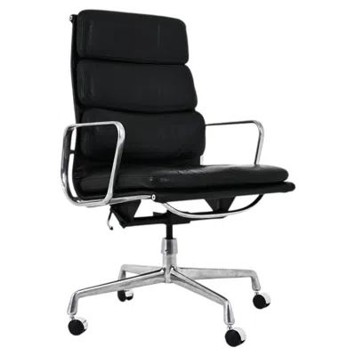 Pre-owned Charles And Ray Eames Soft Pad Chair By Charles & Ray Eames For Ring Mobelfabrikk Norway, 1970s In Black
