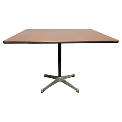 Pre-owned Charles And Ray Eames Square 1950s Herman Miller Square Contract Table With Walnut Laminate Top In Brown